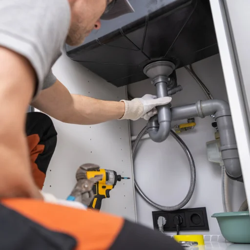 Thumbnail afbeelding van een ervaren loodgieter Nunspeet die professioneel gereedschap gebruikt voor installatie en reparatie.
